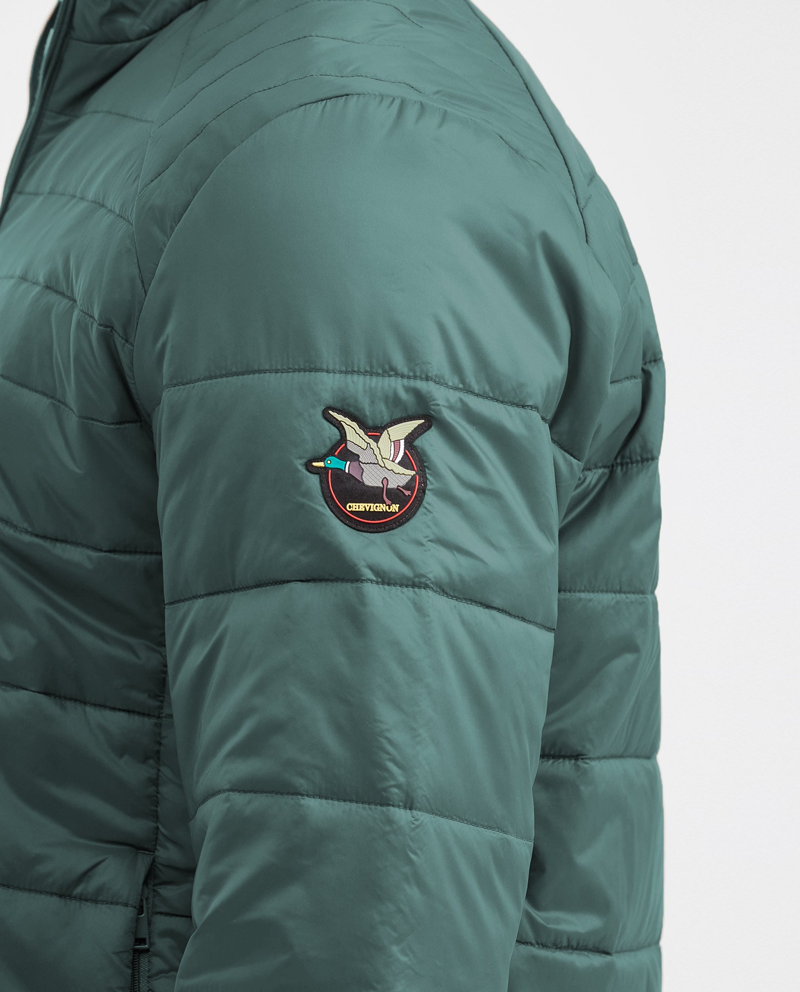 Mens Packable Quilted Jacket Water-Resistant in Polyamide - Dark Green 63_620G000_VER195406_5