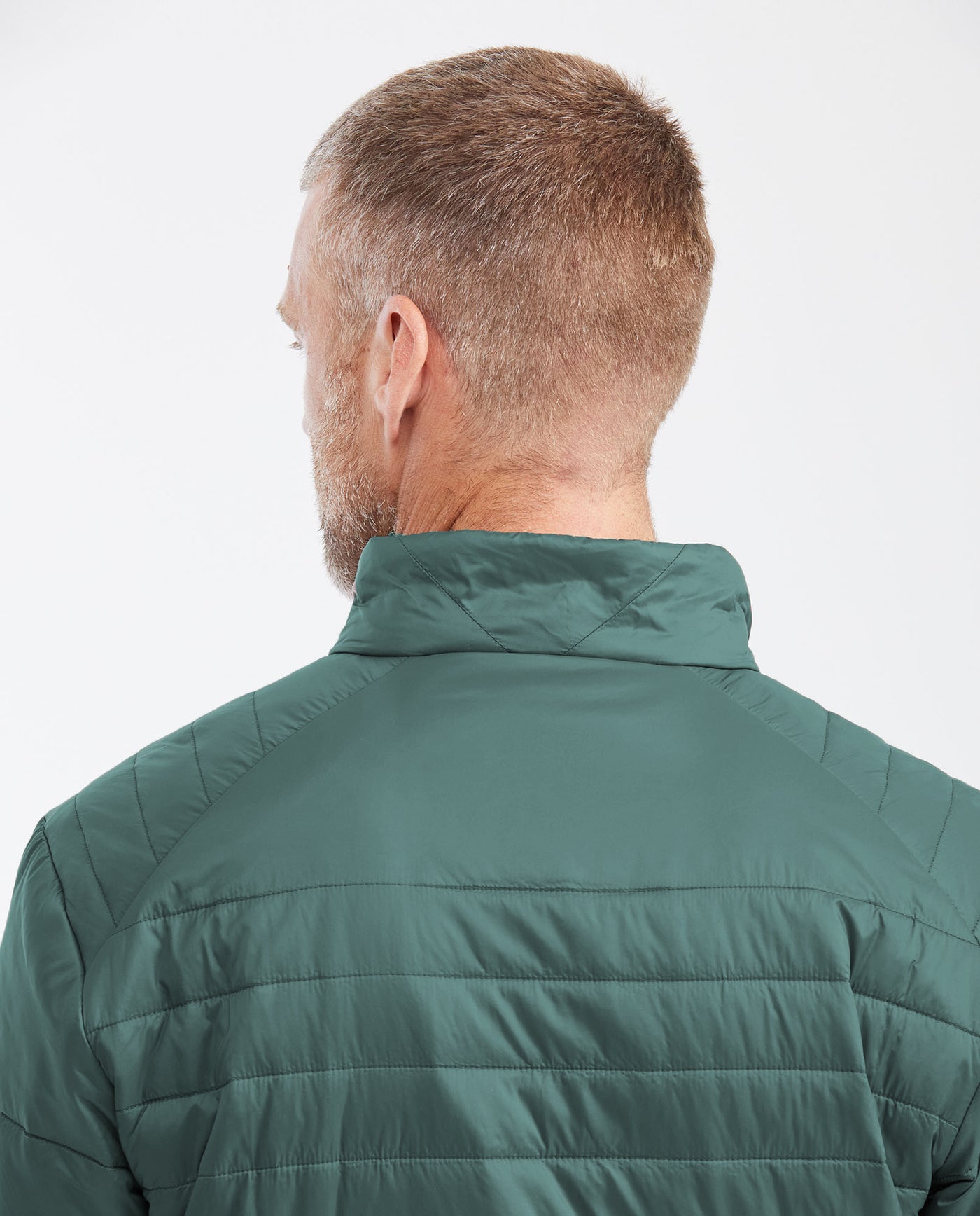 Mens Packable Quilted Jacket Water-Resistant in Polyamide - Dark Green 63_620G000_VER195406_8