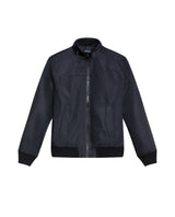Mens High Collar Hidden Hood Jacket - Black 63_620H001_NEG194007_3