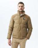 QUILTED PUFFER VEST IN BEIGE