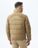 QUILTED PUFFER VEST IN BEIGE