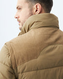 QUILTED PUFFER VEST IN BEIGE