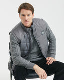 QUILTED WATER RESISTANT TOGS PUFFER IN GRAY