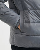 QUILTED WATER RESISTANT TOGS PUFFER IN GRAY
