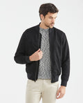 Men's Smart Bomber Anorak Jacket Polyester Stretch Red Piping Printed Lining - 2