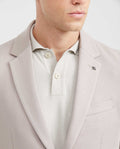 Men's Knit Fabric Blazer with Functional Pockets - Beige 621G001 - 2