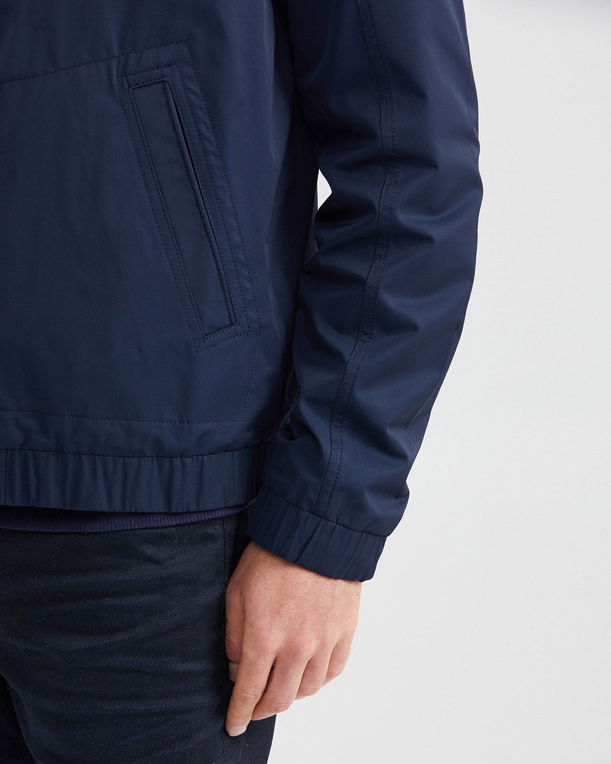 HIGH NECK JACKET IN BLUE