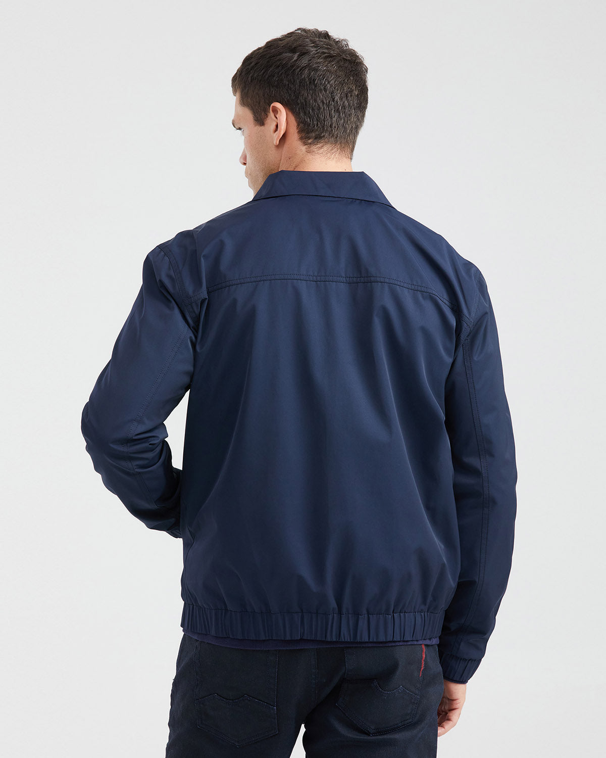 HIGH NECK JACKET IN BLUE