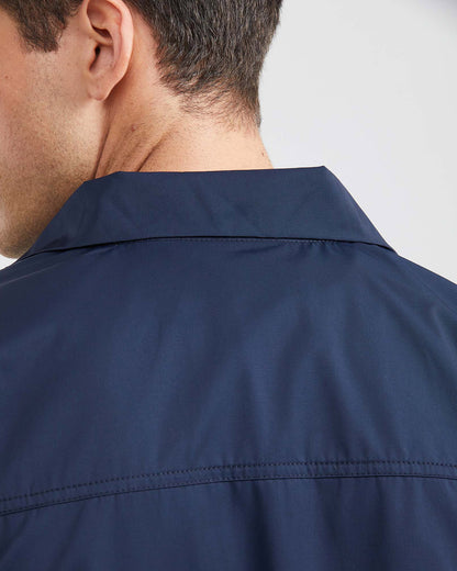 HIGH NECK JACKET IN BLUE