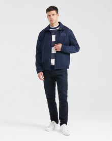 HIGH NECK JACKET IN BLUE