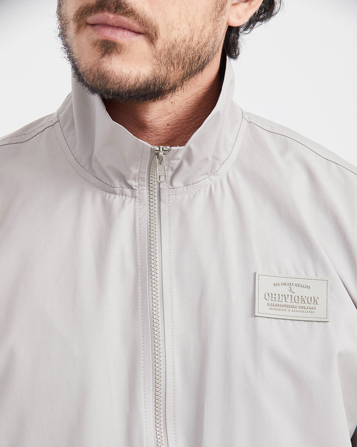 HIGH NECK JACKET IN BEIGE