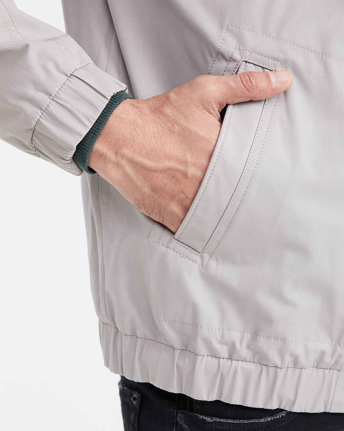 HIGH NECK JACKET IN BEIGE
