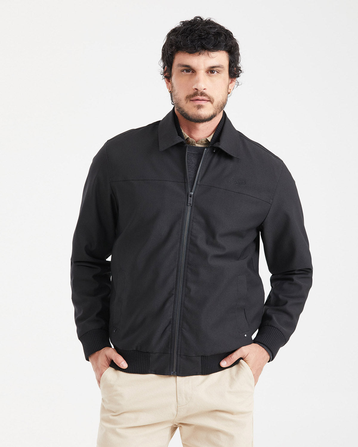DOUBLE NECK AVIATOR JACKET