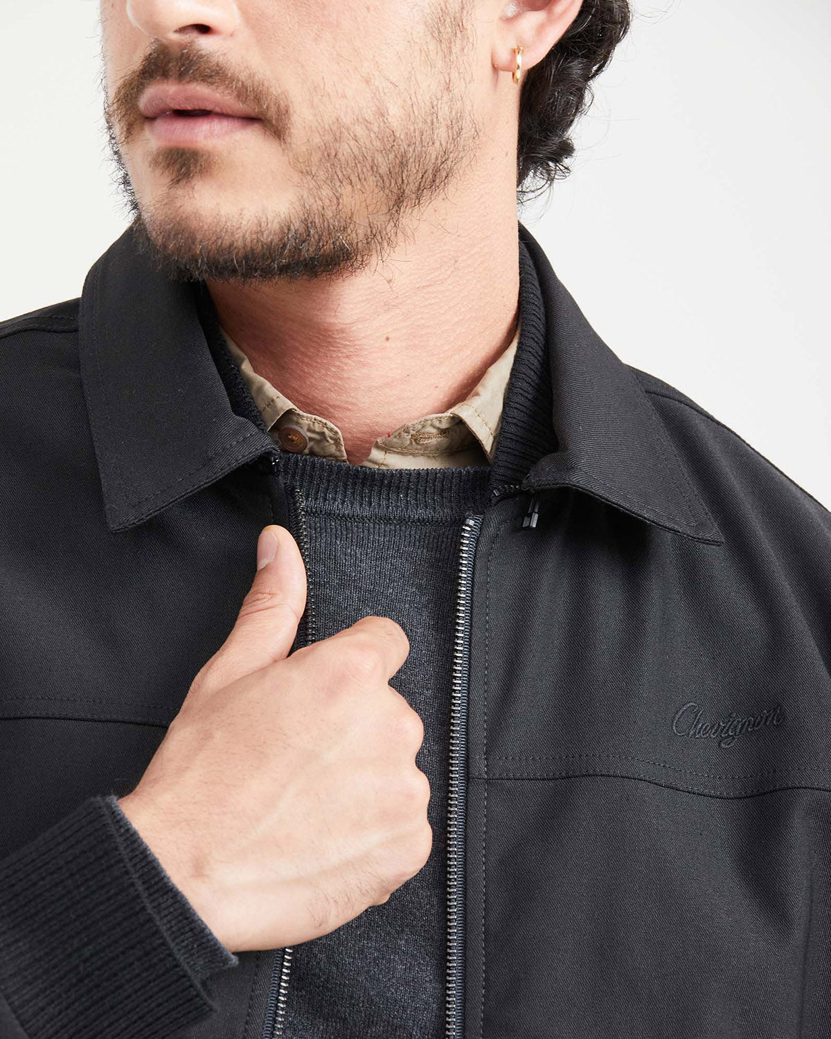 DOUBLE NECK AVIATOR JACKET