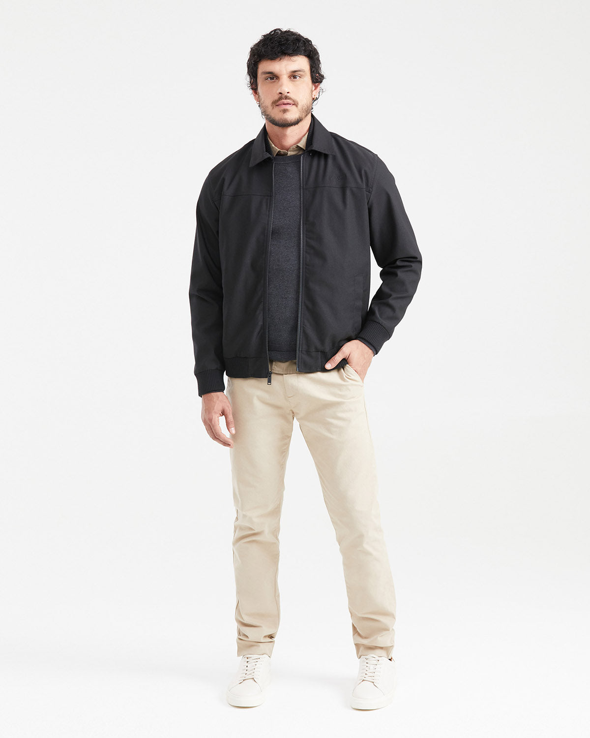 DOUBLE NECK AVIATOR JACKET