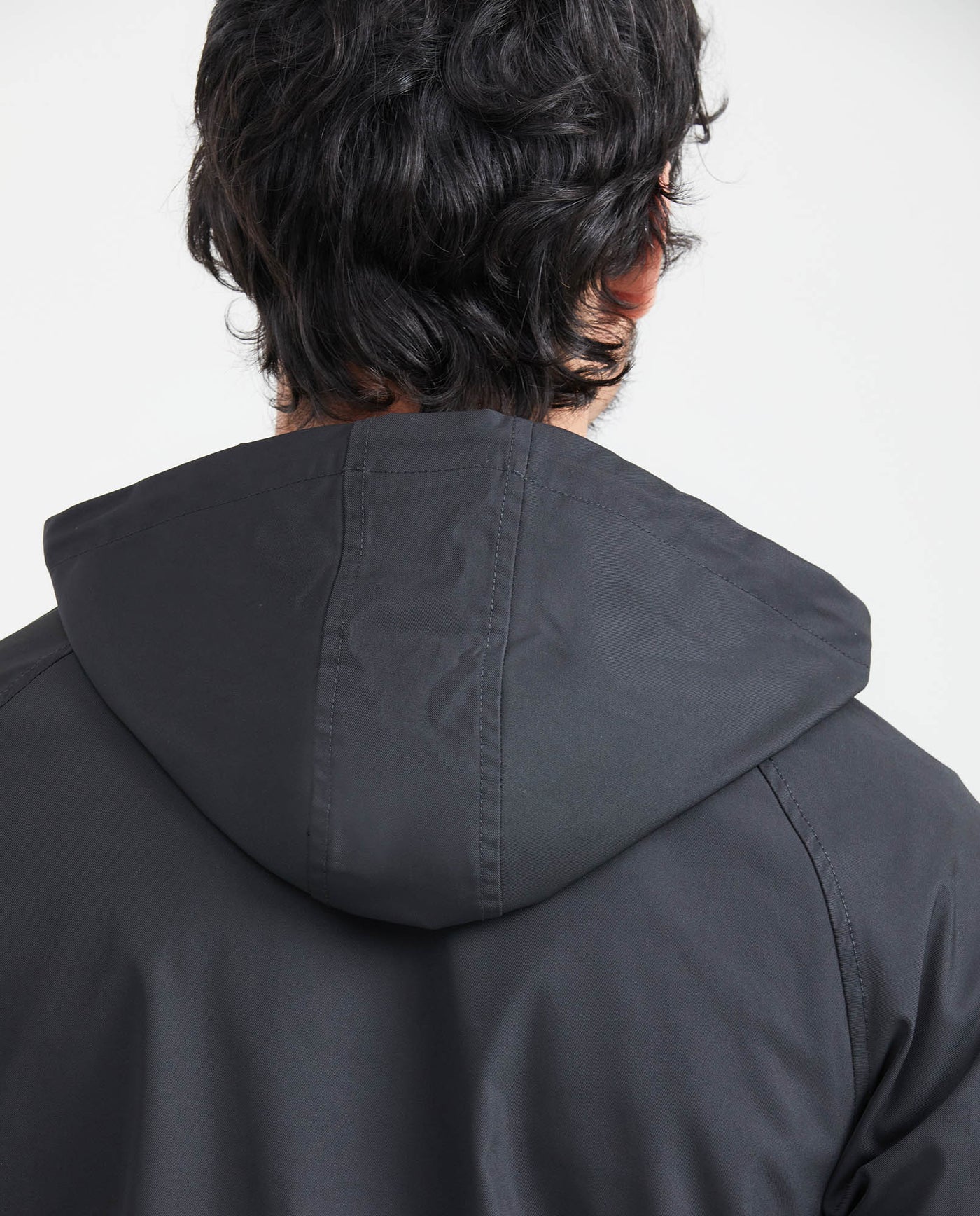 Men's Windbreaker Jacket with Hood - Black 621G008 - 5