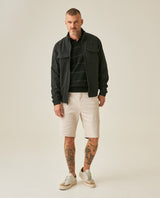 Mens Bomber Jacket High Collar Cloth Cotton Elastane Utilitarian Set Printed Duck Lining - Black 63_621H001_NEG194004_4