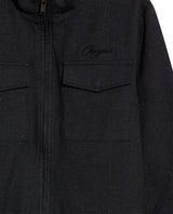 Mens Bomber Jacket High Collar Cloth Cotton Elastane Utilitarian Set Printed Duck Lining - Black 63_621H001_NEG194004_8