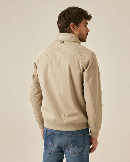 Mens Jacket High Collar Foldable Hood Cotton Polyamide Polyester - Gray 63_621H002_GRI161107_6