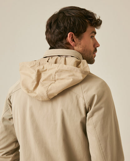 Mens Jacket High Collar Foldable Hood Cotton Polyamide Polyester - Gray 63_621H002_GRI161107_7