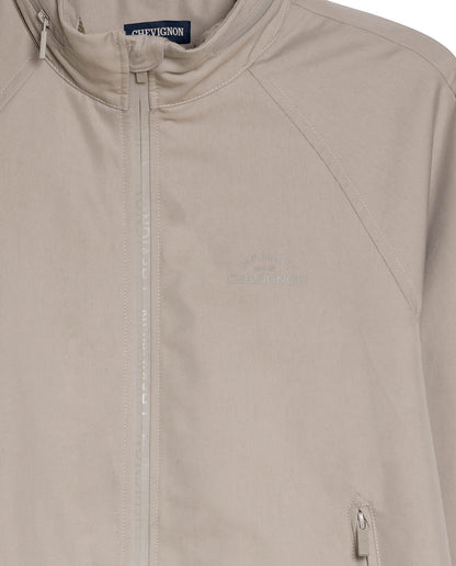 Mens Jacket High Collar Foldable Hood Cotton Polyamide Polyester - Gray 63_621H002_GRI161107_8