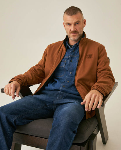 Mens Jacket Reversible High Collar Windbreaker Cotton Polyester - Black 63_621H003_NEG194004_4