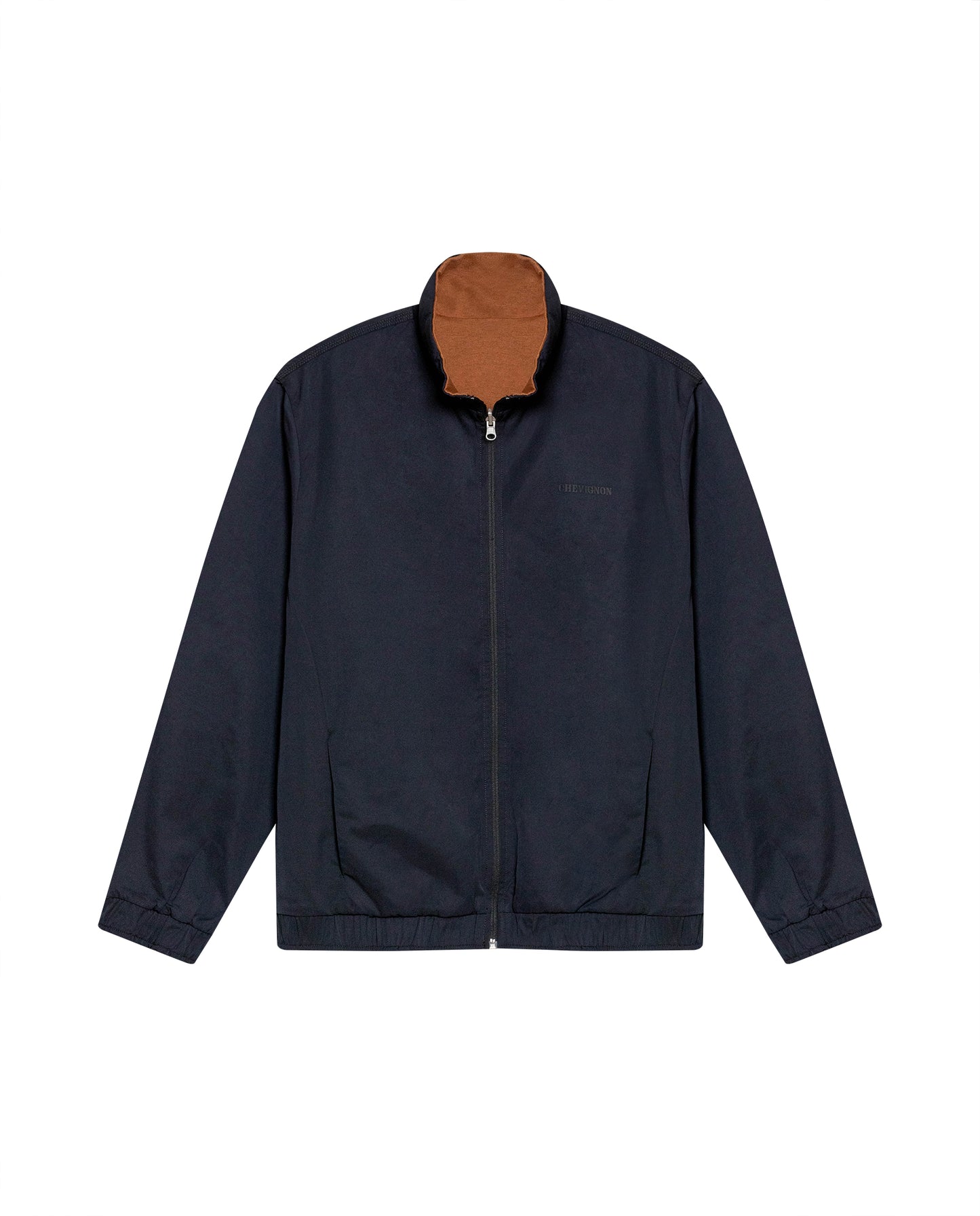 Mens Jacket Reversible High Collar Windbreaker Cotton Polyester - Black 63_621H003_NEG194004_8