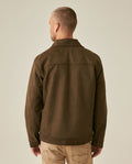 Mens Trucker Jacket Aviator Collar Polyester Suede Peach Touch - Brown 63_621H004_CAF190840_6