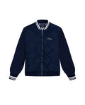 Mens Bomber Jacket Quilted Cotton Polyester Diamond Quilting Embroidered Graphics - Blue 63_621H005_AZU193923_3