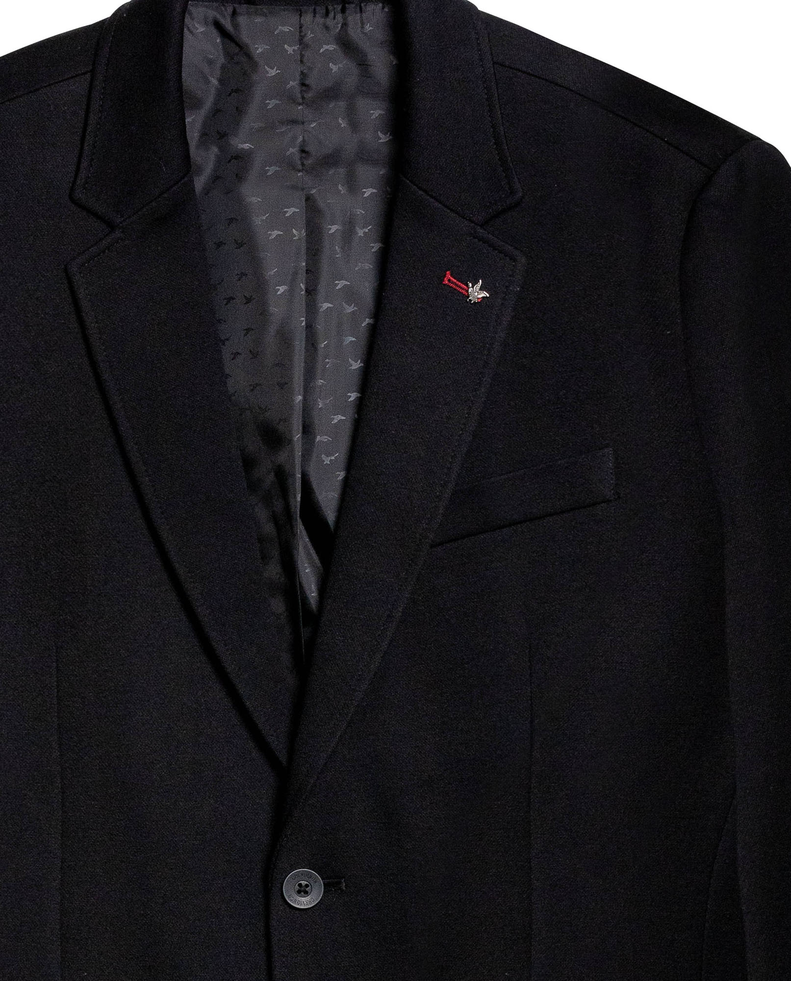 Mens Blazer Knitwear Cotton Polyester Honeycomb Effect Duck Pin - Black 63_621H007_NEG194007_8