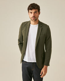 Mens Blazer Knitwear Cotton Polyester Honeycomb Effect Duck Pin - Green 63_621H007_VER190414_0