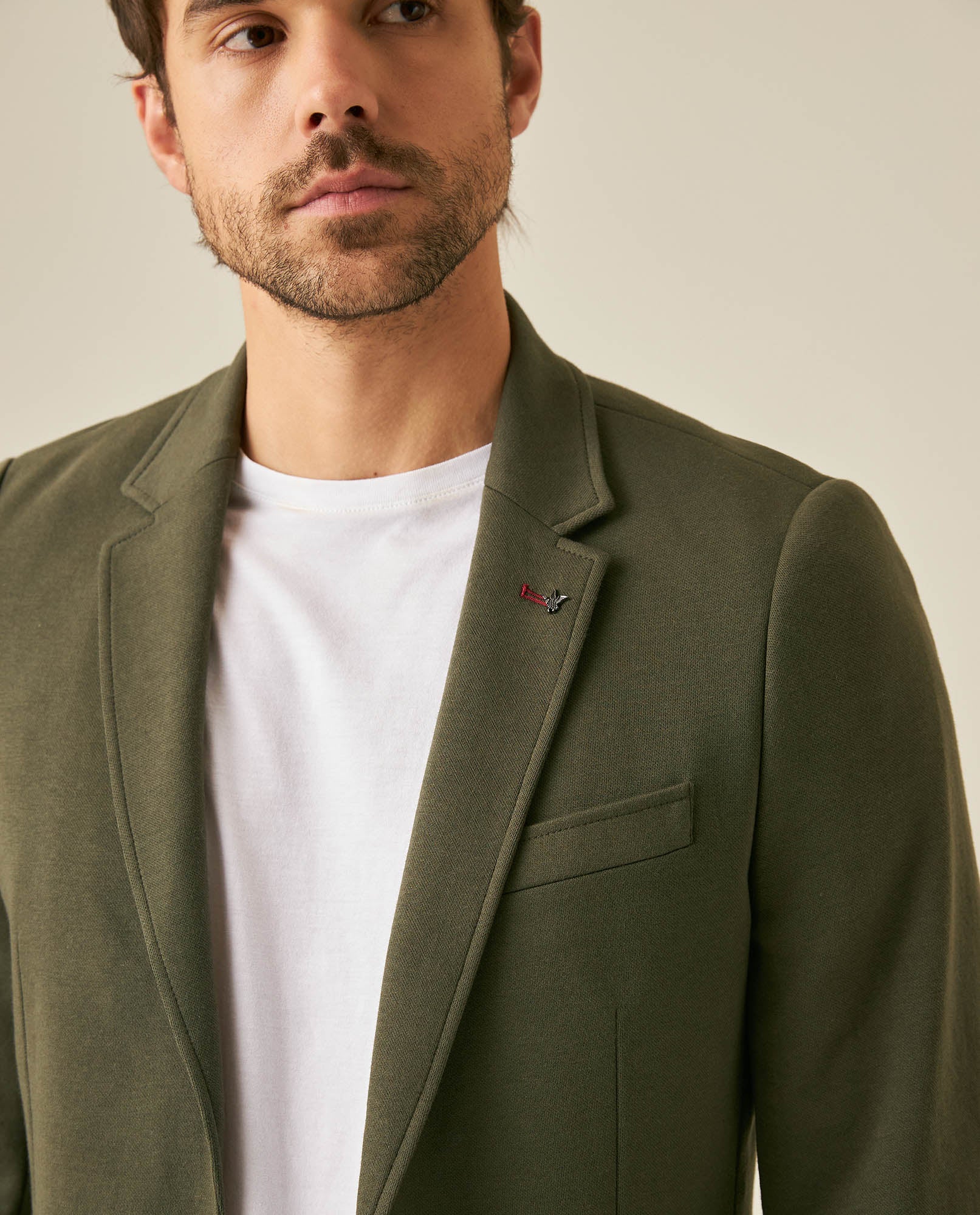 Mens Blazer Knitwear Cotton Polyester Honeycomb Effect Duck Pin - Green 63_621H007_VER190414_5