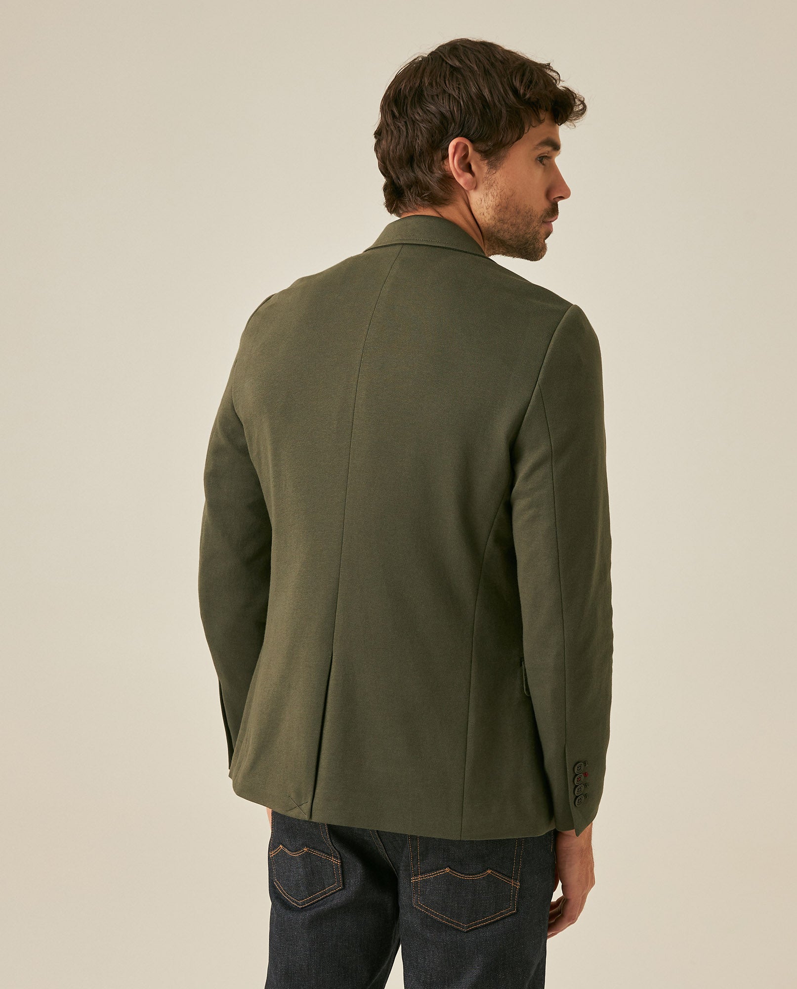 Mens Blazer Knitwear Cotton Polyester Honeycomb Effect Duck Pin - Green 63_621H007_VER190414_6