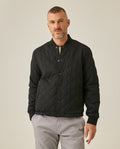 Mens Jacket Quilted Diamond Polyester Cotton Duck Print Lining - Black 63_621H009_NEG194004_0