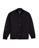 Mens Jacket Quilted Diamond Polyester Cotton Duck Print Lining - Black 63_621H009_NEG194004_3