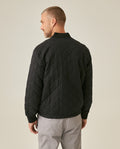 Mens Jacket Quilted Diamond Polyester Cotton Duck Print Lining - Black 63_621H009_NEG194004_6