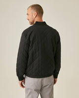 Mens Jacket Quilted Diamond Polyester Cotton Duck Print Lining - Black 63_621H009_NEG194004_6