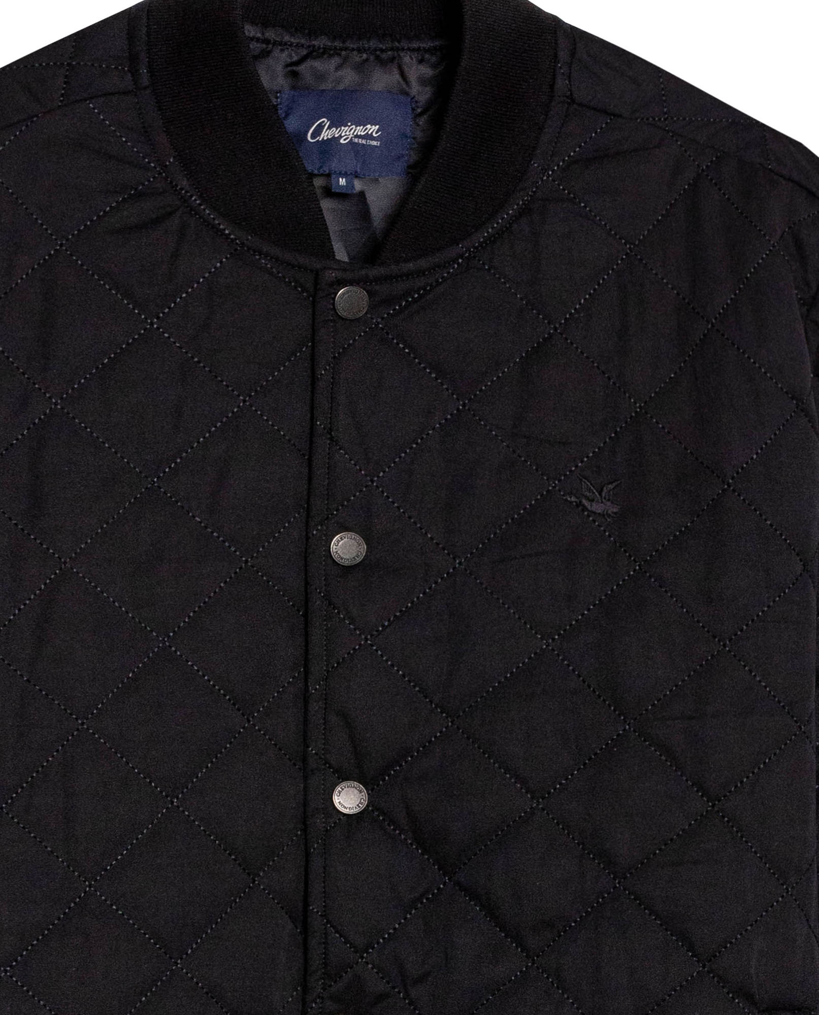 Mens Jacket Quilted Diamond Polyester Cotton Duck Print Lining - Black 63_621H009_NEG194004_8
