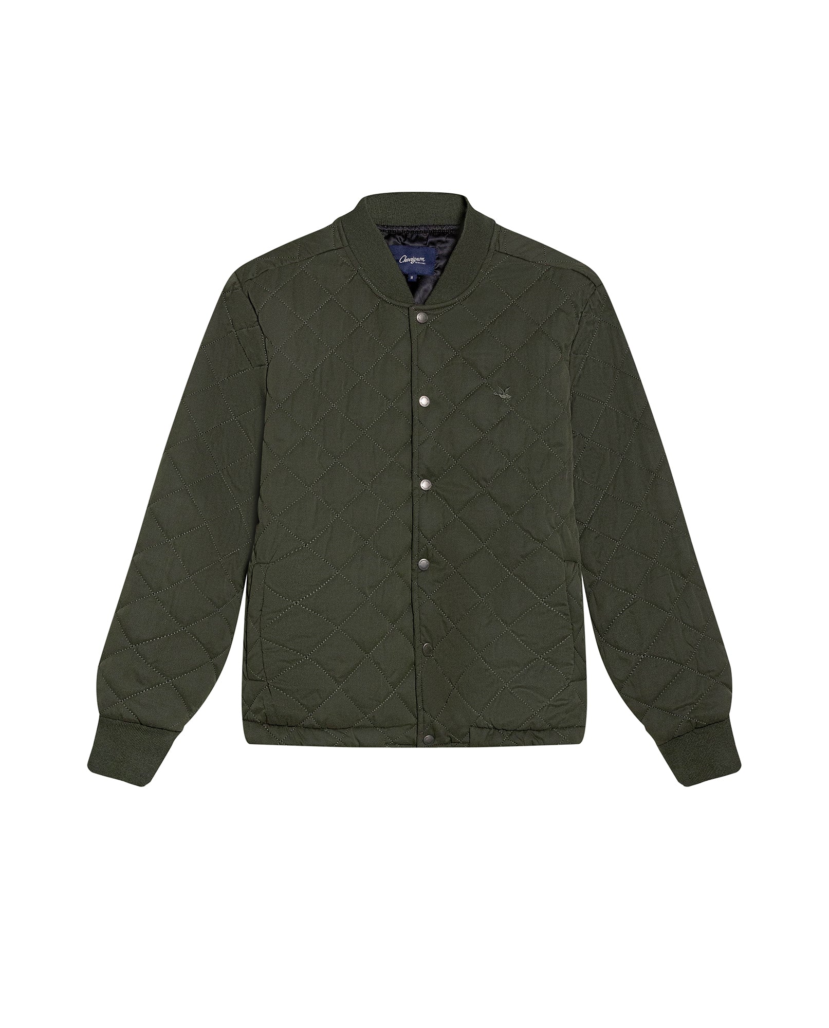 Mens Jacket Quilted Diamond Polyester Cotton Duck Print Lining - Green 63_621H009_VER190414_3