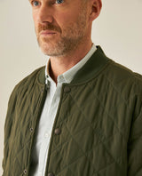Mens Jacket Quilted Diamond Polyester Cotton Duck Print Lining - Green 63_621H009_VER190414_5