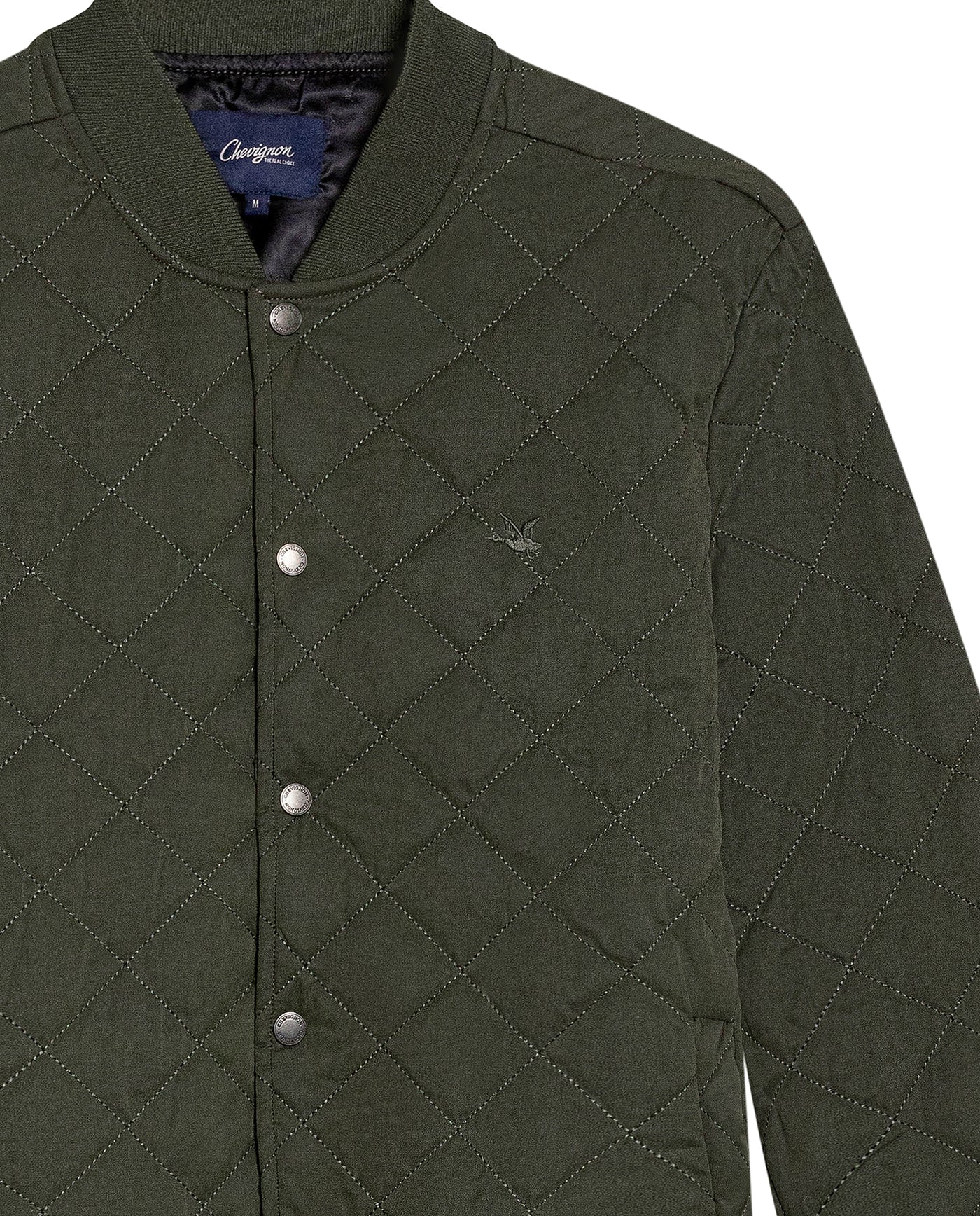 Mens Jacket Quilted Diamond Polyester Cotton Duck Print Lining - Green 63_621H009_VER190414_8