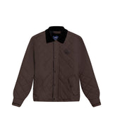 Mens Jacket Quilted Corduroy Pieces Polyester Cotton Plaid Fleece Lining - Brown 63_621H011_CAF191016_3