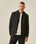 Mens Blazer Removable Hood Polyester Cotton Elastane Removable Internal Piece - Black 63_621H050_NEG194007_0
