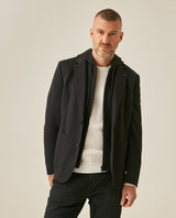 Mens Blazer Removable Hood Polyester Cotton Elastane Removable Internal Piece - Black 63_621H050_NEG194007_0