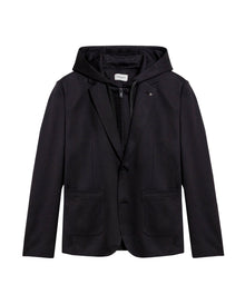 Mens Blazer Removable Hood Polyester Cotton Elastane Removable Internal Piece - Black 63_621H050_NEG194007_3
