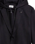 Mens Blazer Removable Hood Polyester Cotton Elastane Removable Internal Piece - Black 63_621H050_NEG194007_8