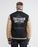 BOMBER VARSITY JACKET IN GREEN