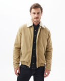 SHERPA NECK JACKET IN BEIGE