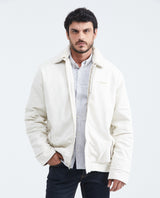 Men's Aviator Jacket Removable Sherpa Collar Diamond Quilted Lining 622E003 - 1