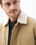 SHERPA NECK JACKET IN BEIGE